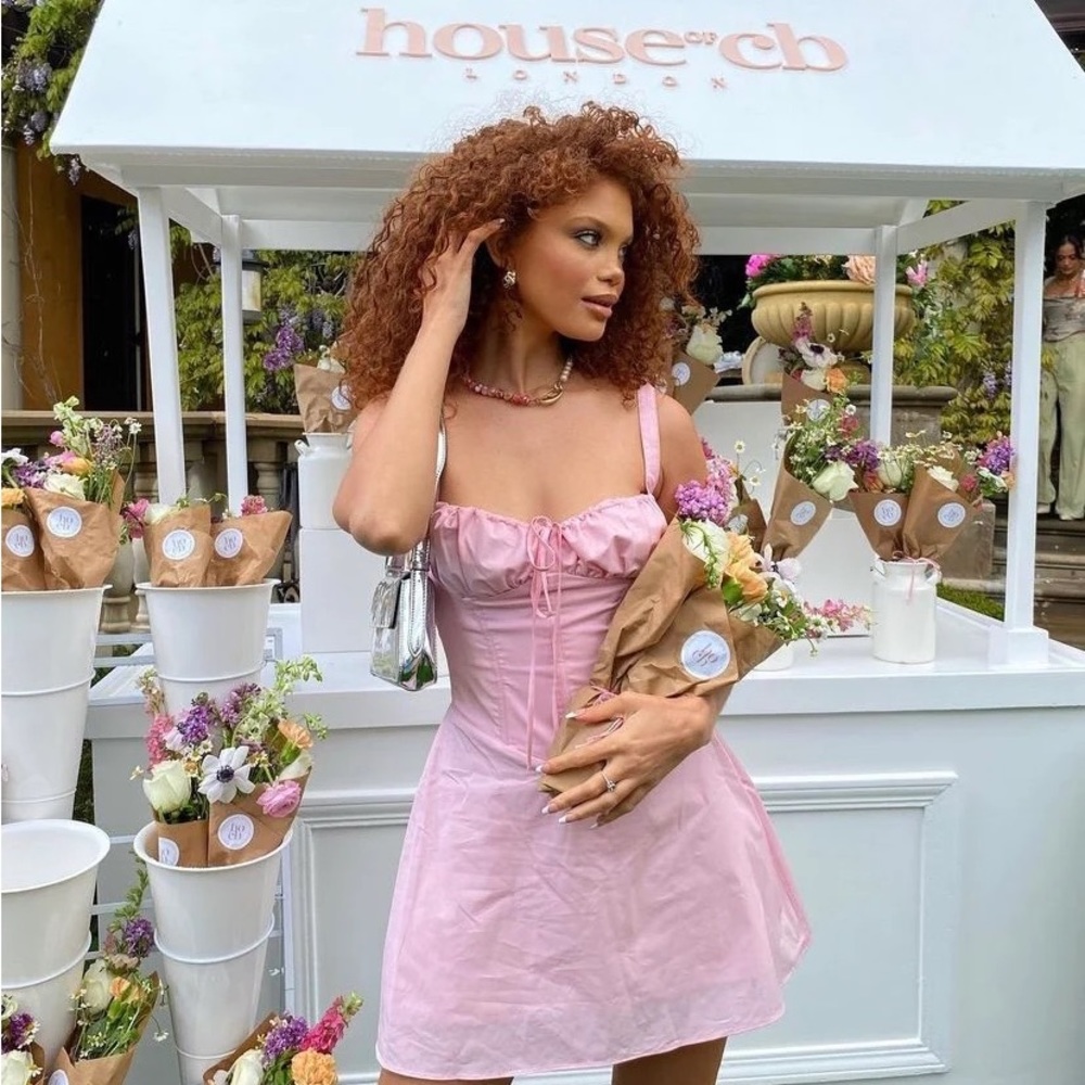 HOUSE OF CB 'Carlotta' Baby Pink Corset Mini Dress - Picture 5 of 9